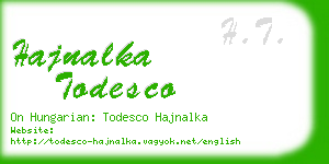 hajnalka todesco business card